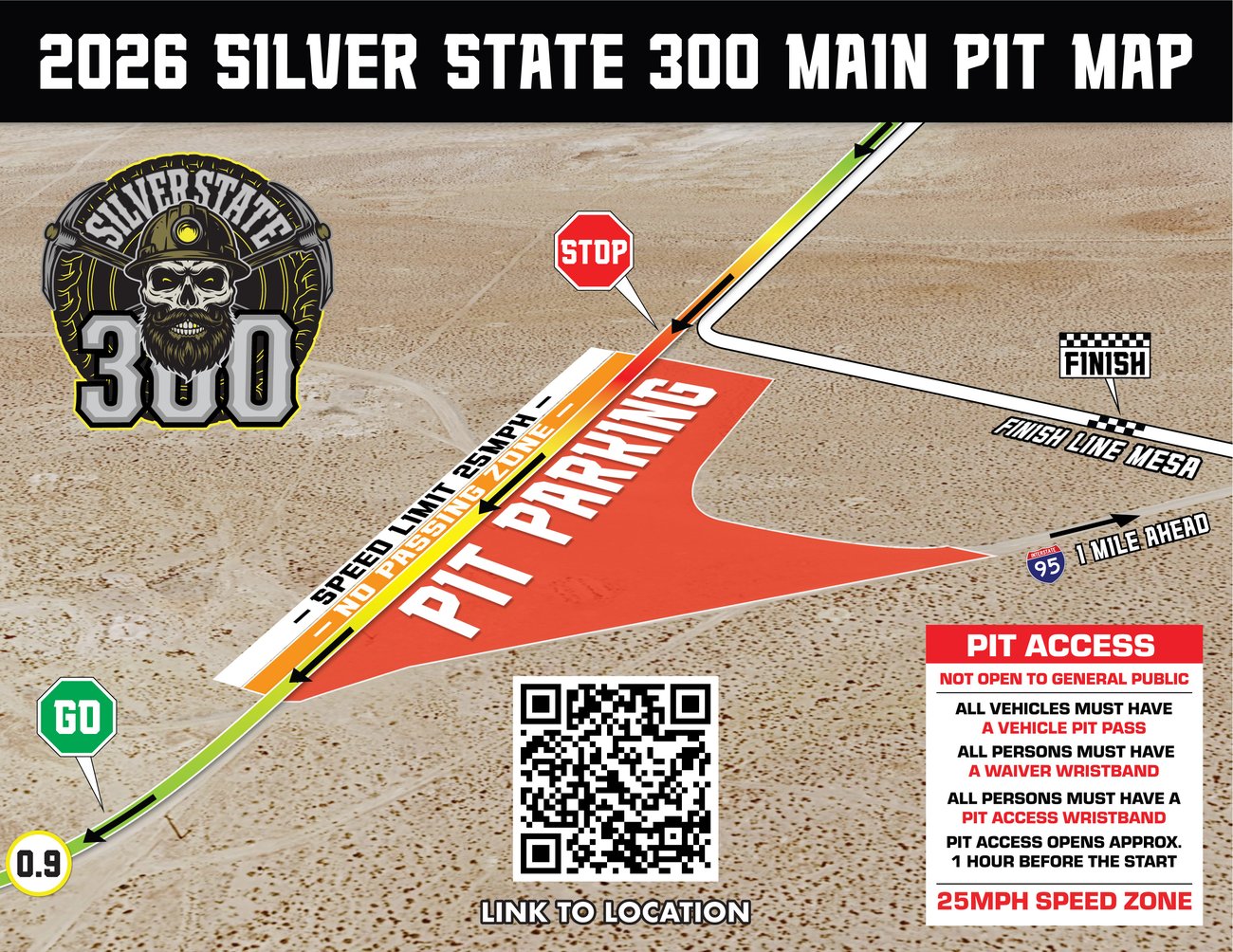 Silver State 300 Main Pit Map