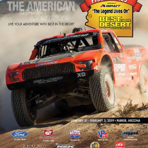 2019 Best In The Desert Parker 425 race program cover