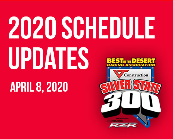 2020 Schedule Updates april