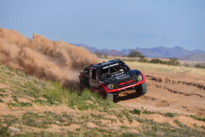 #70 Harley Letner/Kevin Thompson Trick Truck team coming in hot at Best In The Desert’s Parker 425. Photo Credit: Harlen Foley