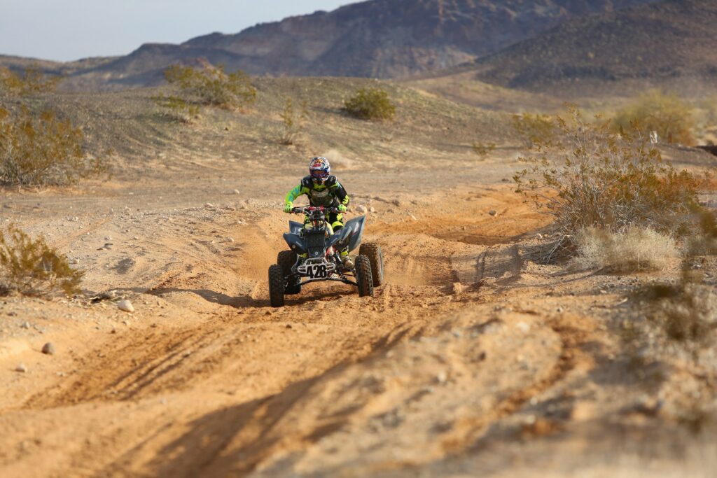 #428 Quad Rider Bill Pierson at the 2020 Best In The Desert Parker 250. Photo Credit: Harlen Foley.