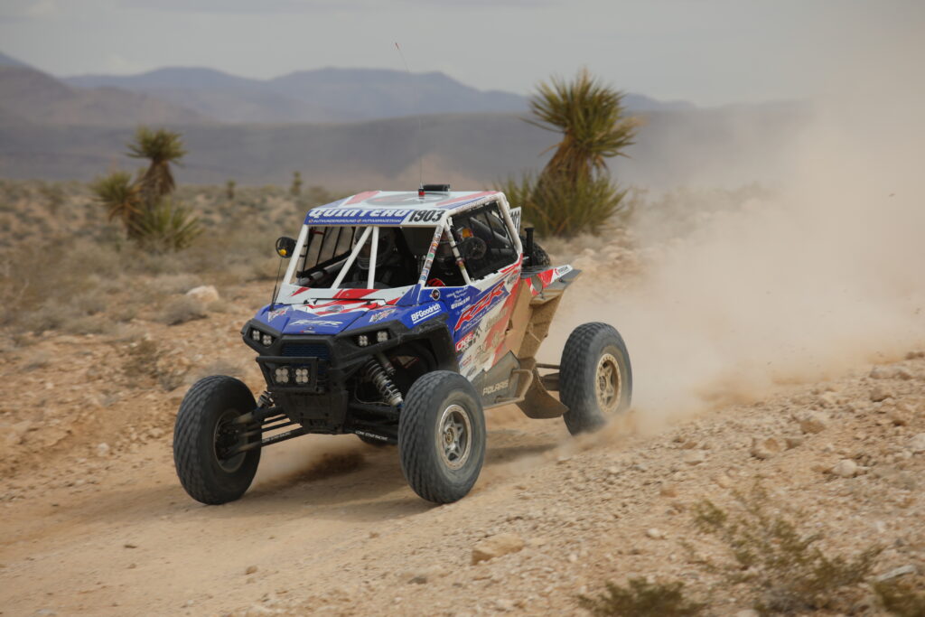 #1903 Seth Quintero driving his RZR Polaris UTV at a Best In The Desert race. Photo Credit: Harlen Foley